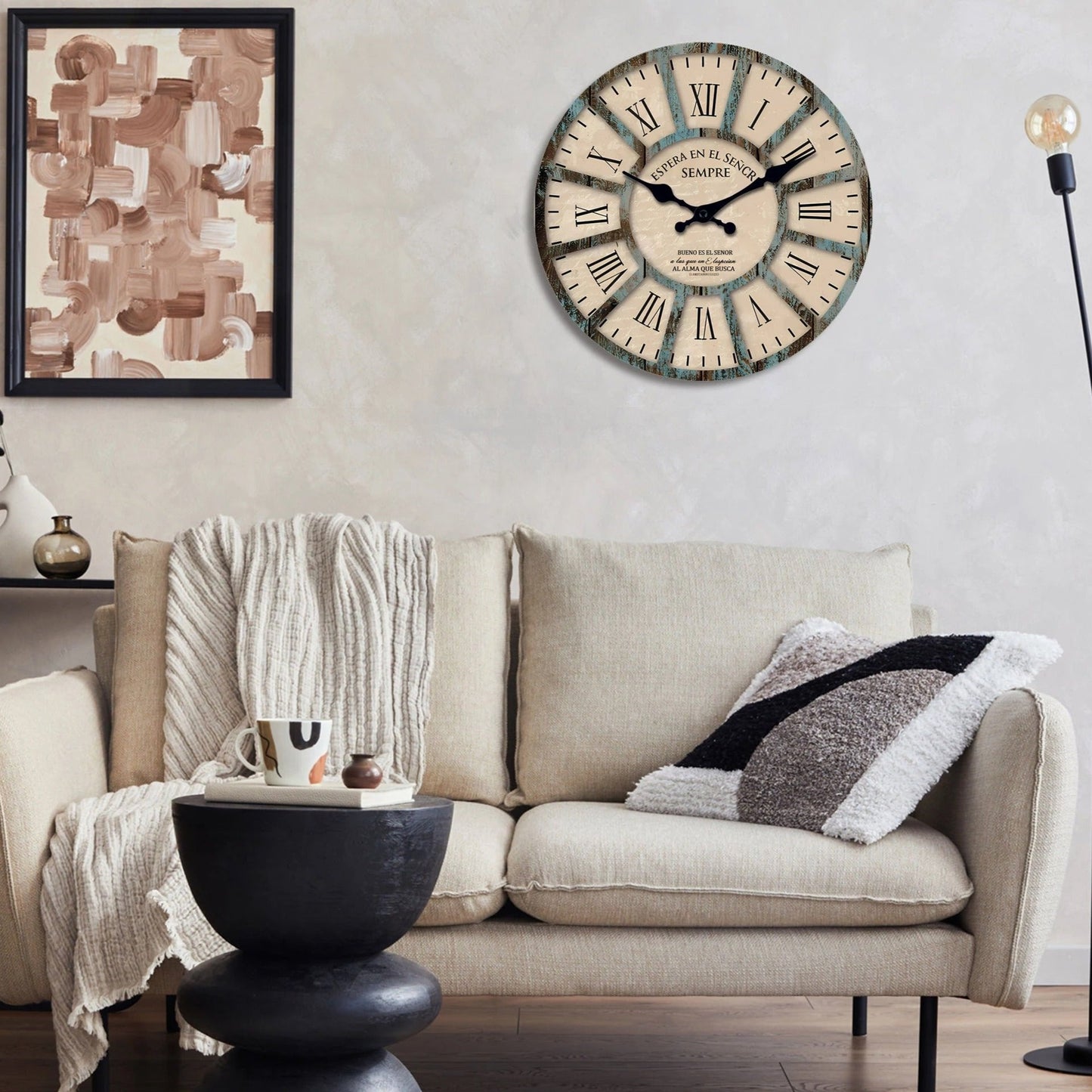 Wandklok met Romeinse cijfers