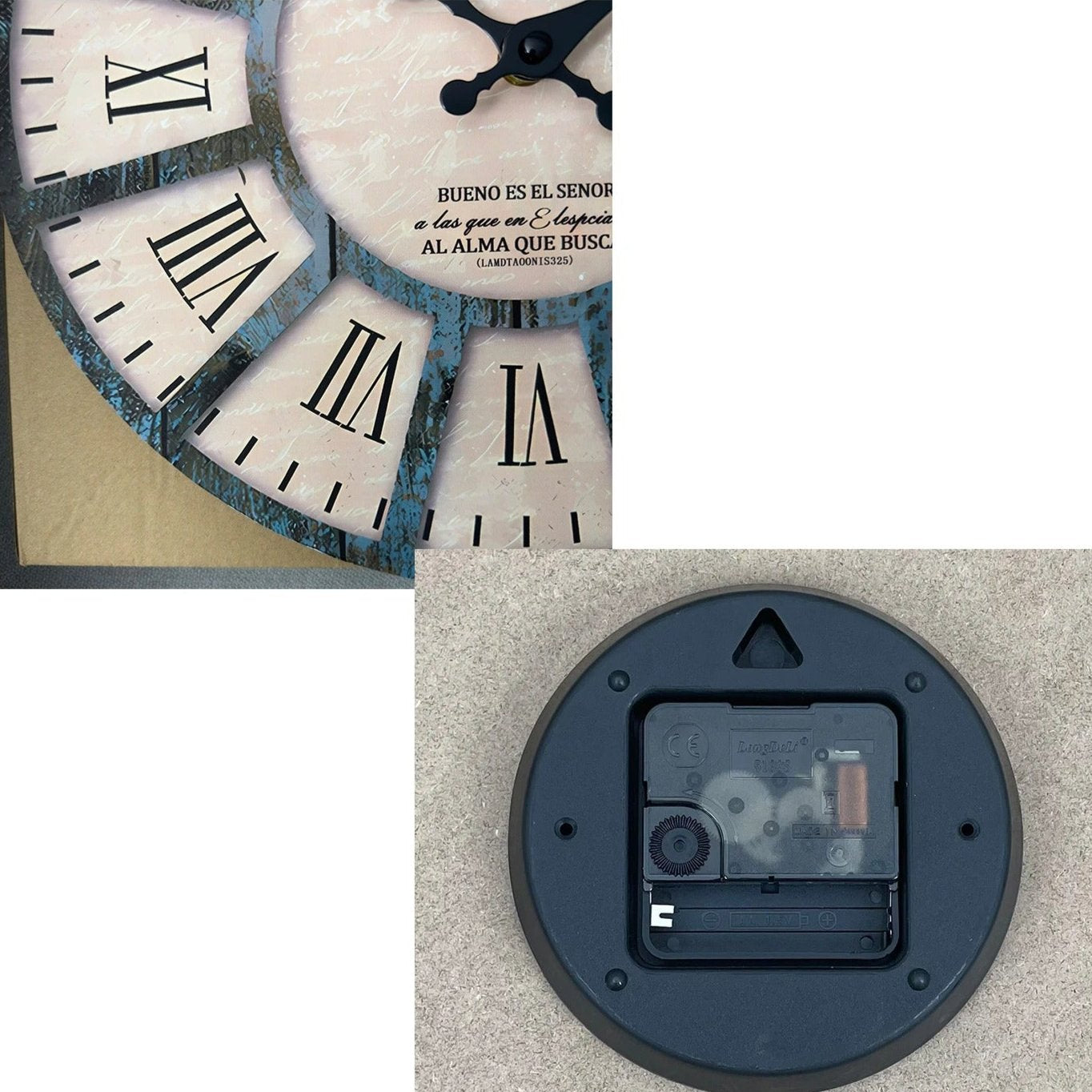 Wandklok met Romeinse cijfers