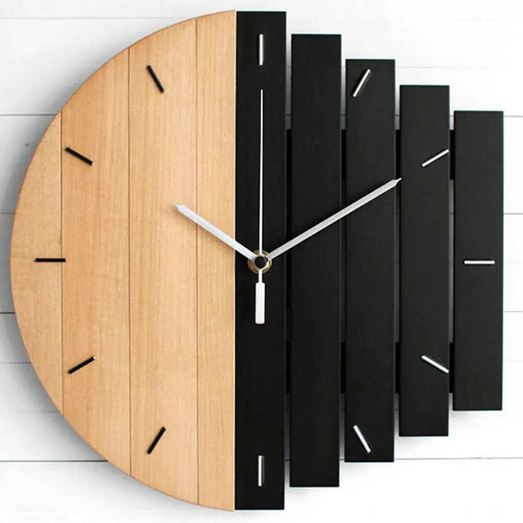 Houten wandklok