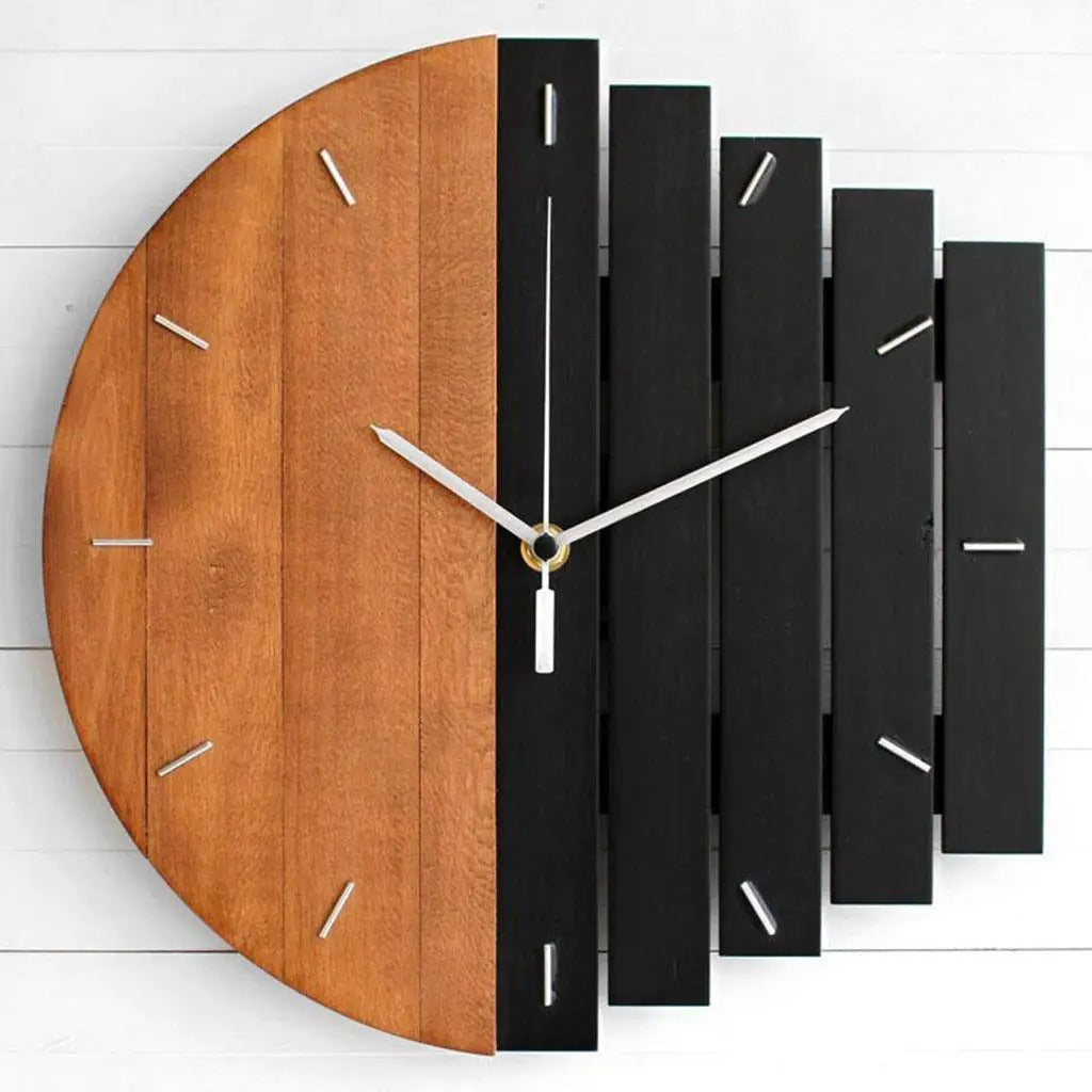 Houten wandklok