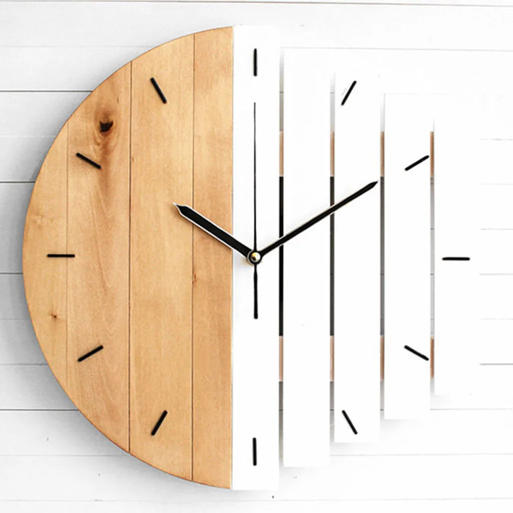 Houten wandklok