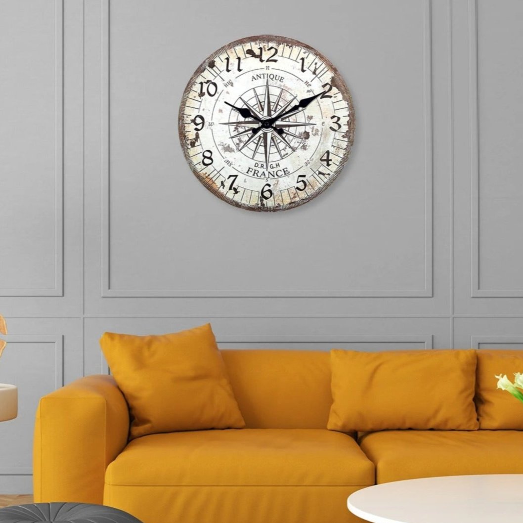 Vintage houten wandklok
